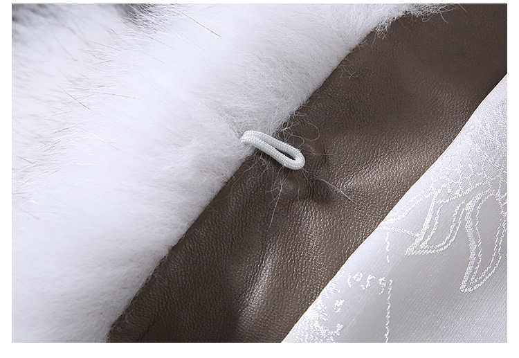 Hooded Fox Fur Coat with Mink Fur Sleeves 0067-9