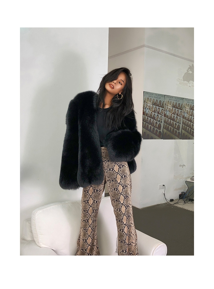 Fox Fur Coat-Black 279-7