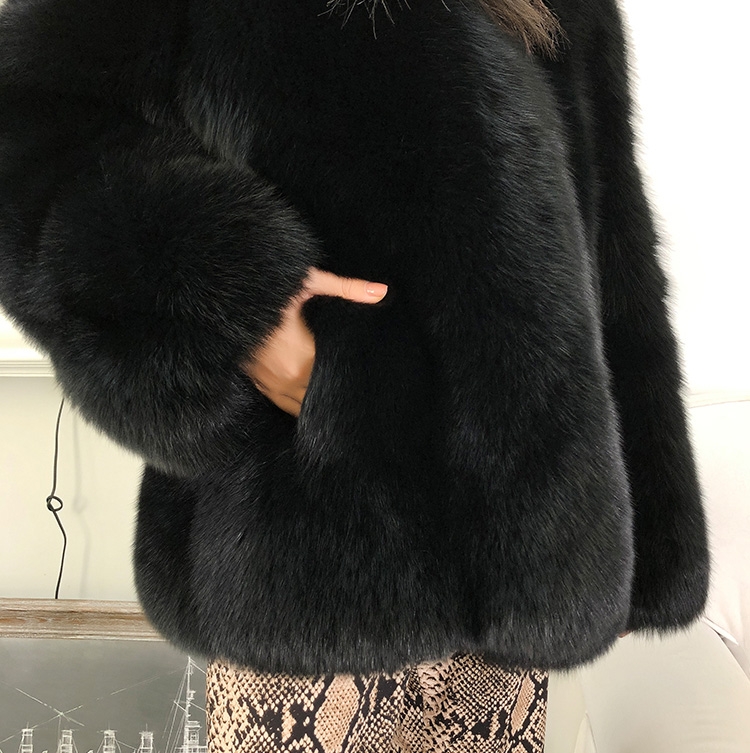 Fox Fur Coat-Black 279-6