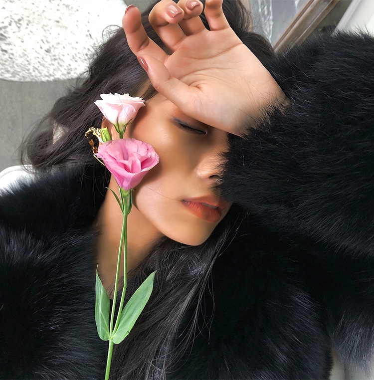 Fox Fur Coat-Black 279-8