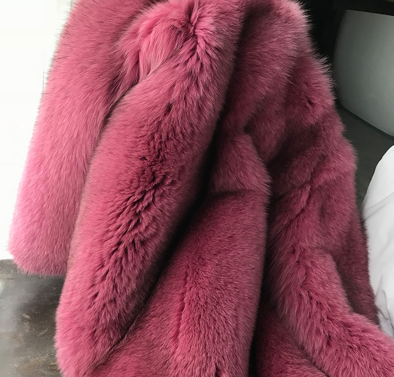 Fox Fur Coat-Hot Pink 320-2