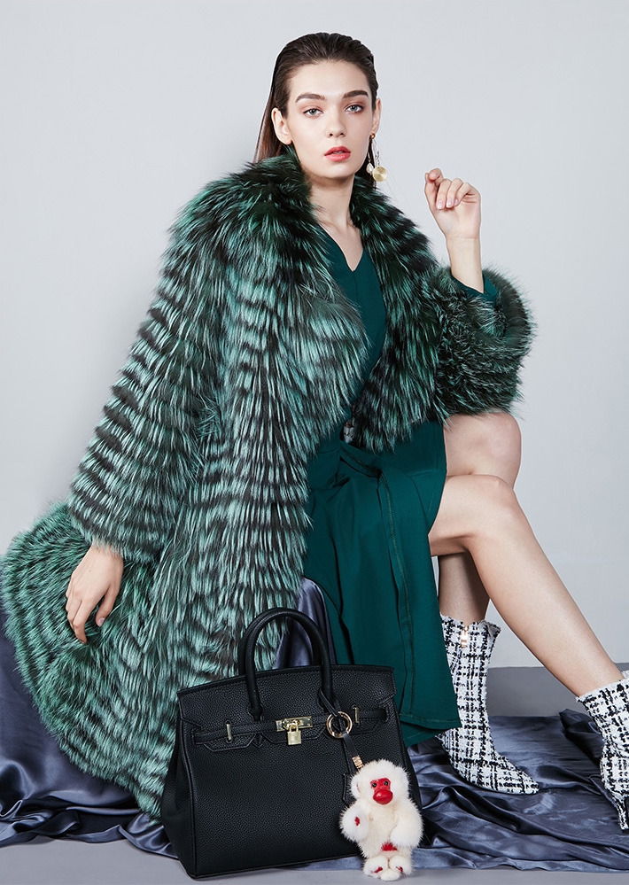Silver Fox Fur Coat 342-3