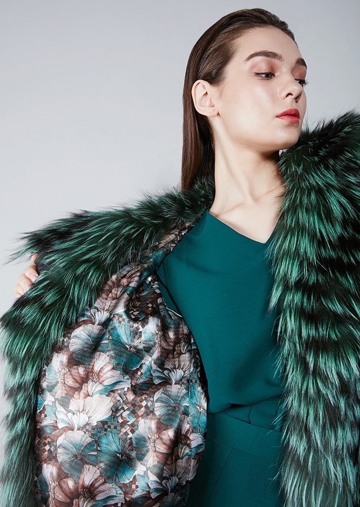 Silver Fox Fur Coat 342-5