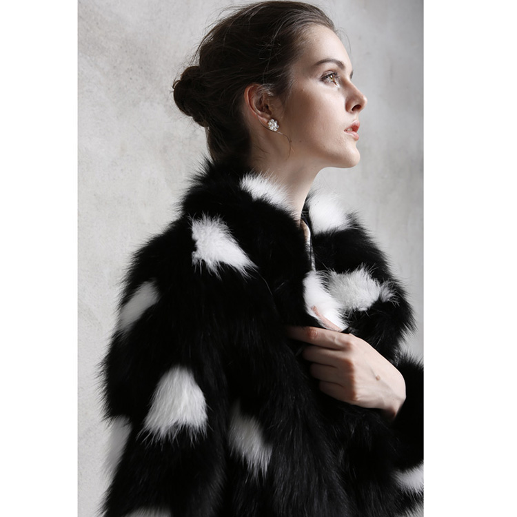 Black Fox Fur Coat 789 Details 1