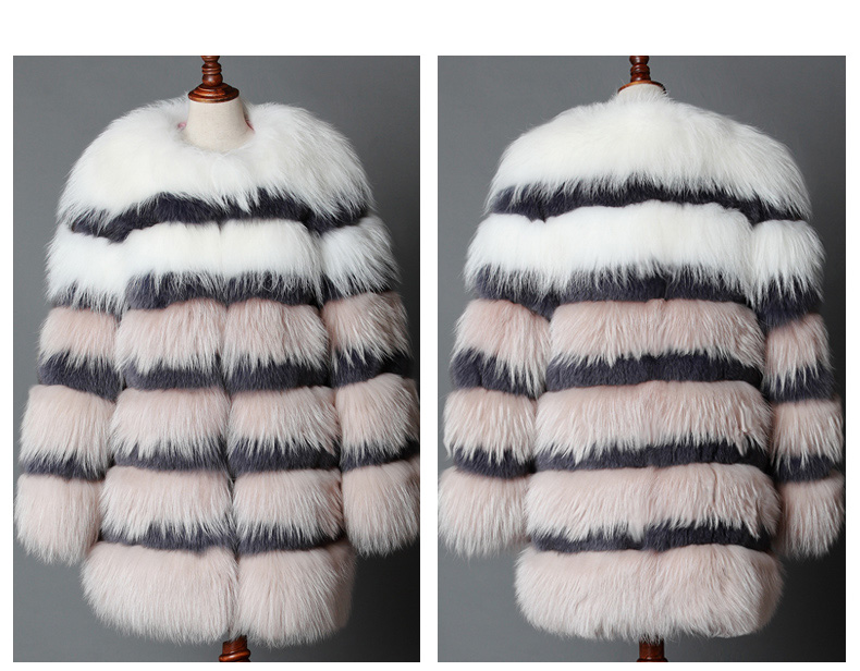 3-4 Length Fox Fur Coat 920 Details 1