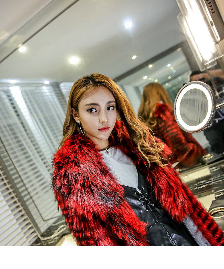 3-4 Length Fox Fur Coat with Cashmere Lining 979 Details 17