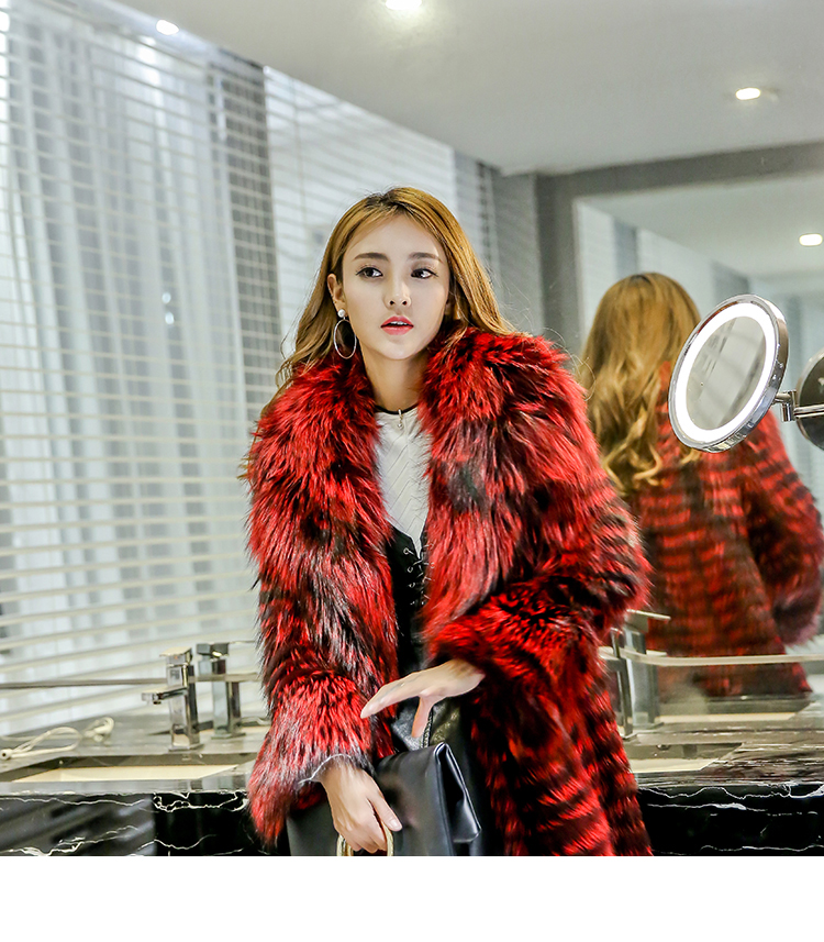 3-4 Length Fox Fur Coat with Cashmere Lining 979 Details 18