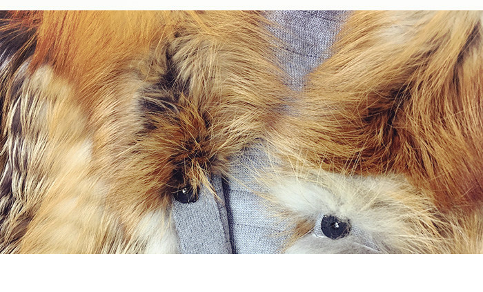 3-4 Length Fox Fur Coat with Cashmere Lining 979 Details 26