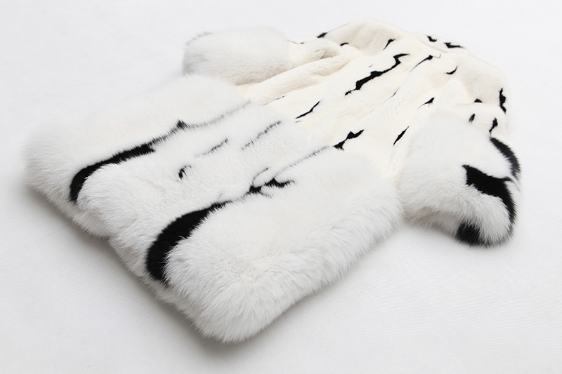 Mink Fur Long Coat With Fox Fur Trim 0094-11