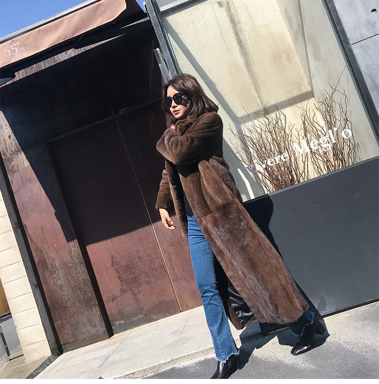 Full Length Royal Mink Fur Coat 010 Details 1