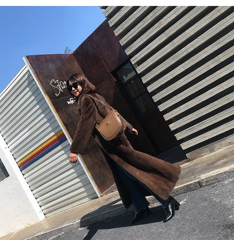 Full Length Royal Mink Fur Coat 010 Details 16