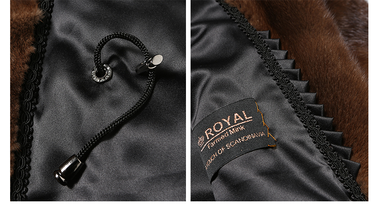Full Length Royal Mink Fur Coat 010 Details 8