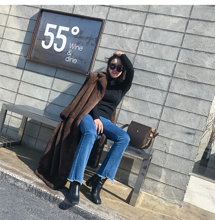 Full Length Royal Mink Fur Coat 010 Details 13