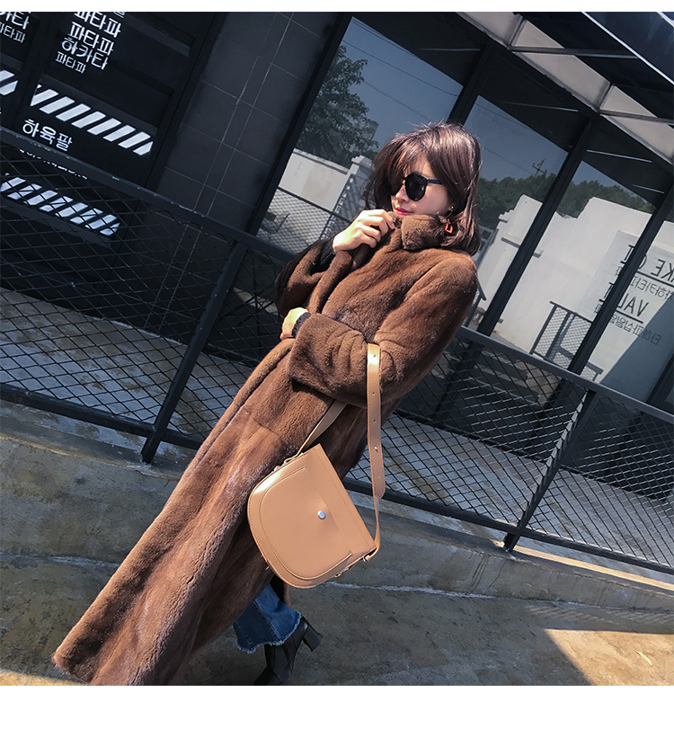 Full Length Royal Mink Fur Coat 010 Details 9