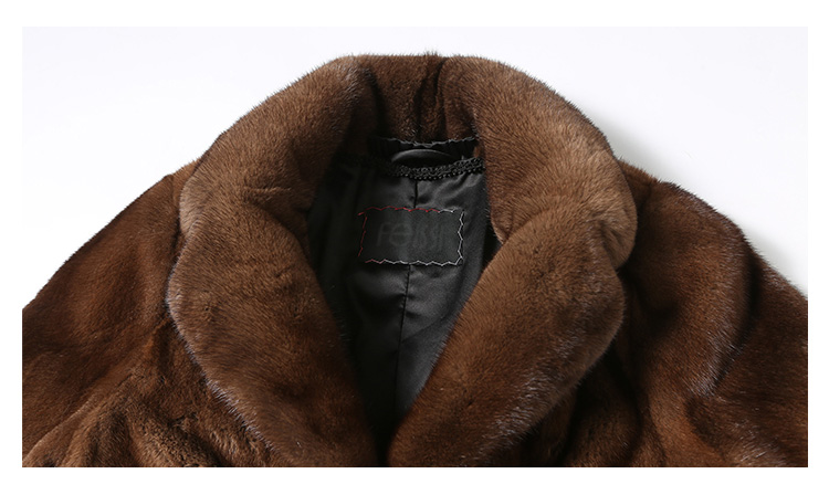 Full Length Royal Mink Fur Coat 010 Details 4