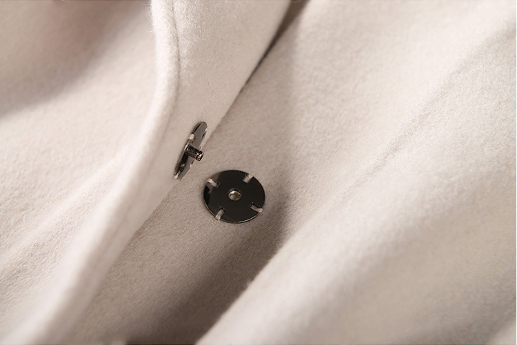 Woolen Coat with Mink Fur Trim 711 Details 6