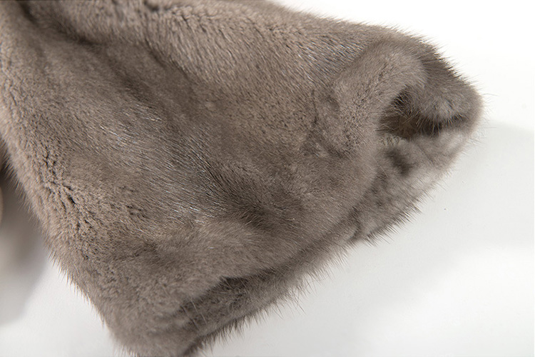Woolen Coat with Mink Fur Trim 711 Details 8