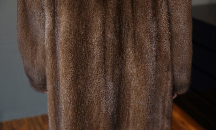 Hooded Mink Fur Coat 741 Details 3