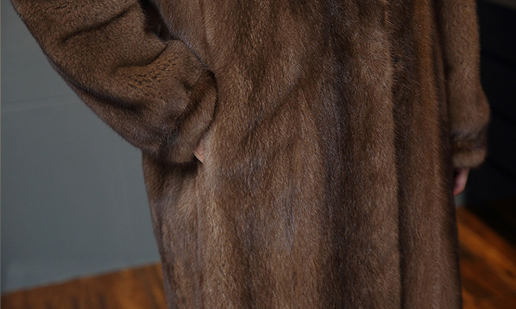 Hooded Mink Fur Coat 741 Details 2