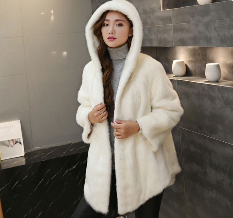Hooded Mink Fur Coat 753 Details 2