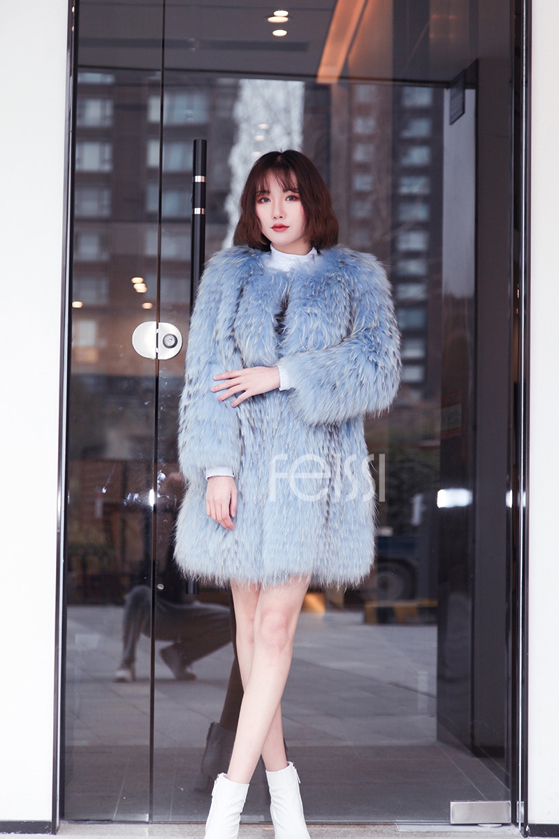 Raccoon Fur Coat 0096-8