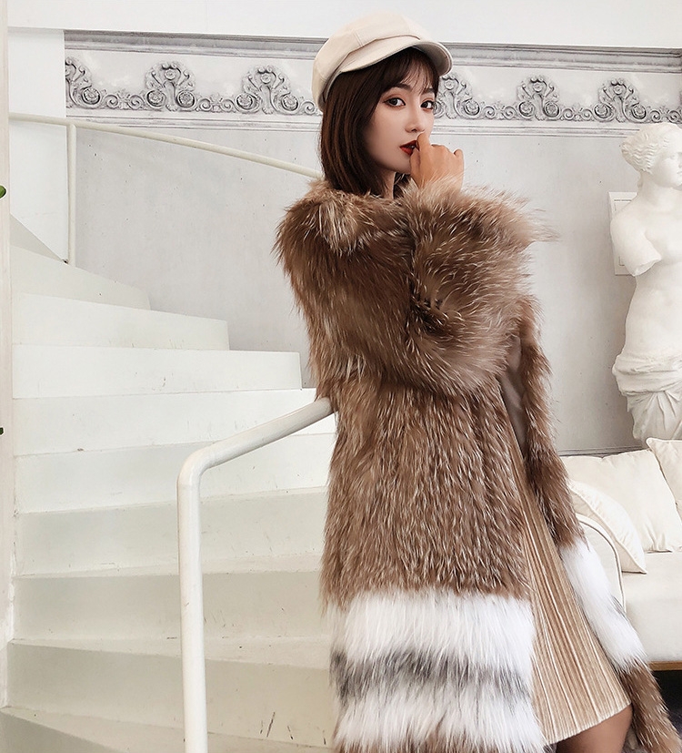 Knitted Fox Fur Coat 301-8
