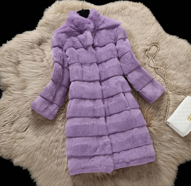 Sheared Rabbit Fur Coat 723 Details 9