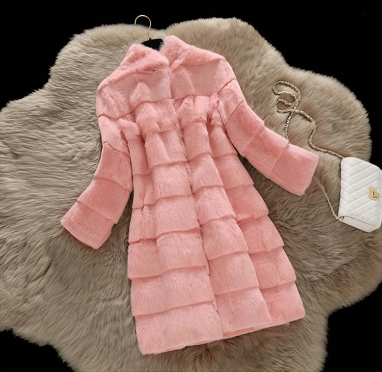 Sheared Rabbit Fur Coat 723 Details 14