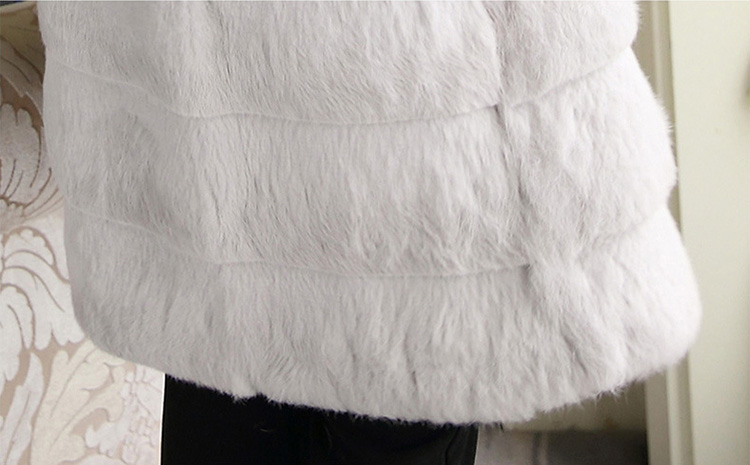 Sheared Rabbit Fur Coat 723 Details 3