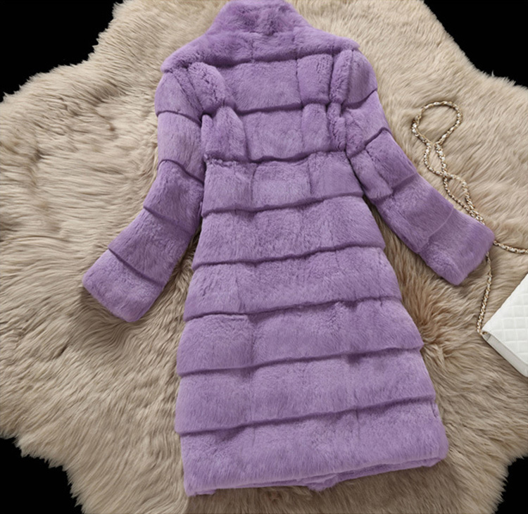 Sheared Rabbit Fur Coat 723 Details 10