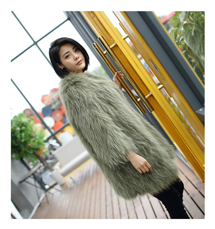 Knitted Raccoon Fur Coat 772 Details 3