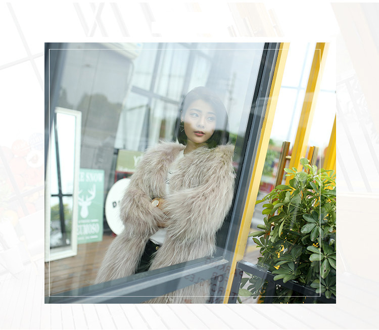 Knitted Raccoon Fur Coat 772 Details 1