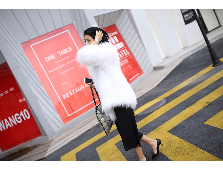 Knitted Raccoon Fur Coat 772 Details 7