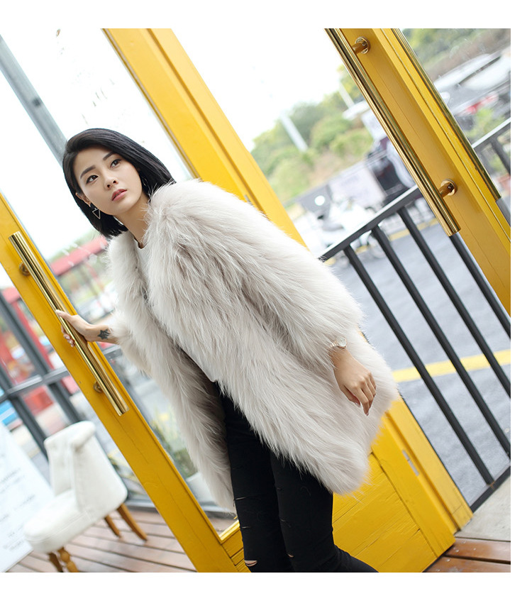 Knitted Raccoon Fur Coat 772 Details 11