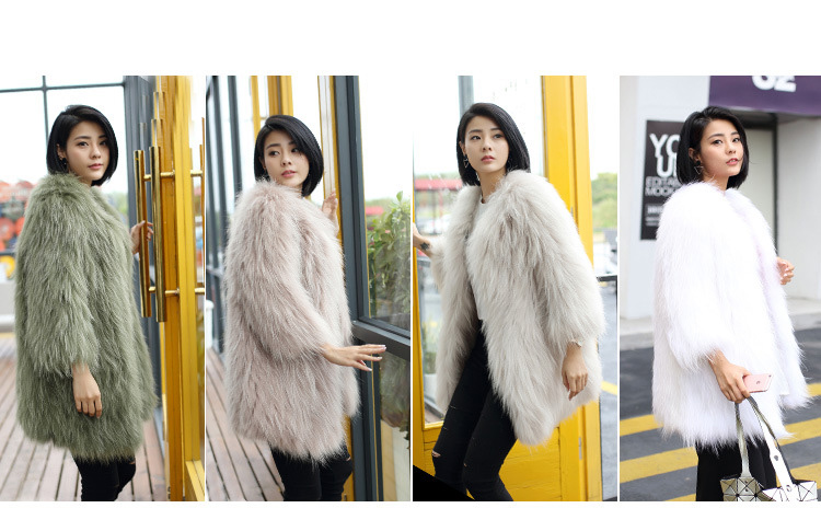 Knitted Raccoon Fur Coat 772 Details 2