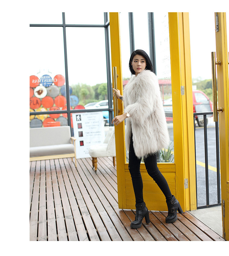 Knitted Raccoon Fur Coat 772 Details 5