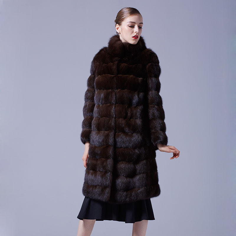 Sable Fur Long Coat 069 Details 3