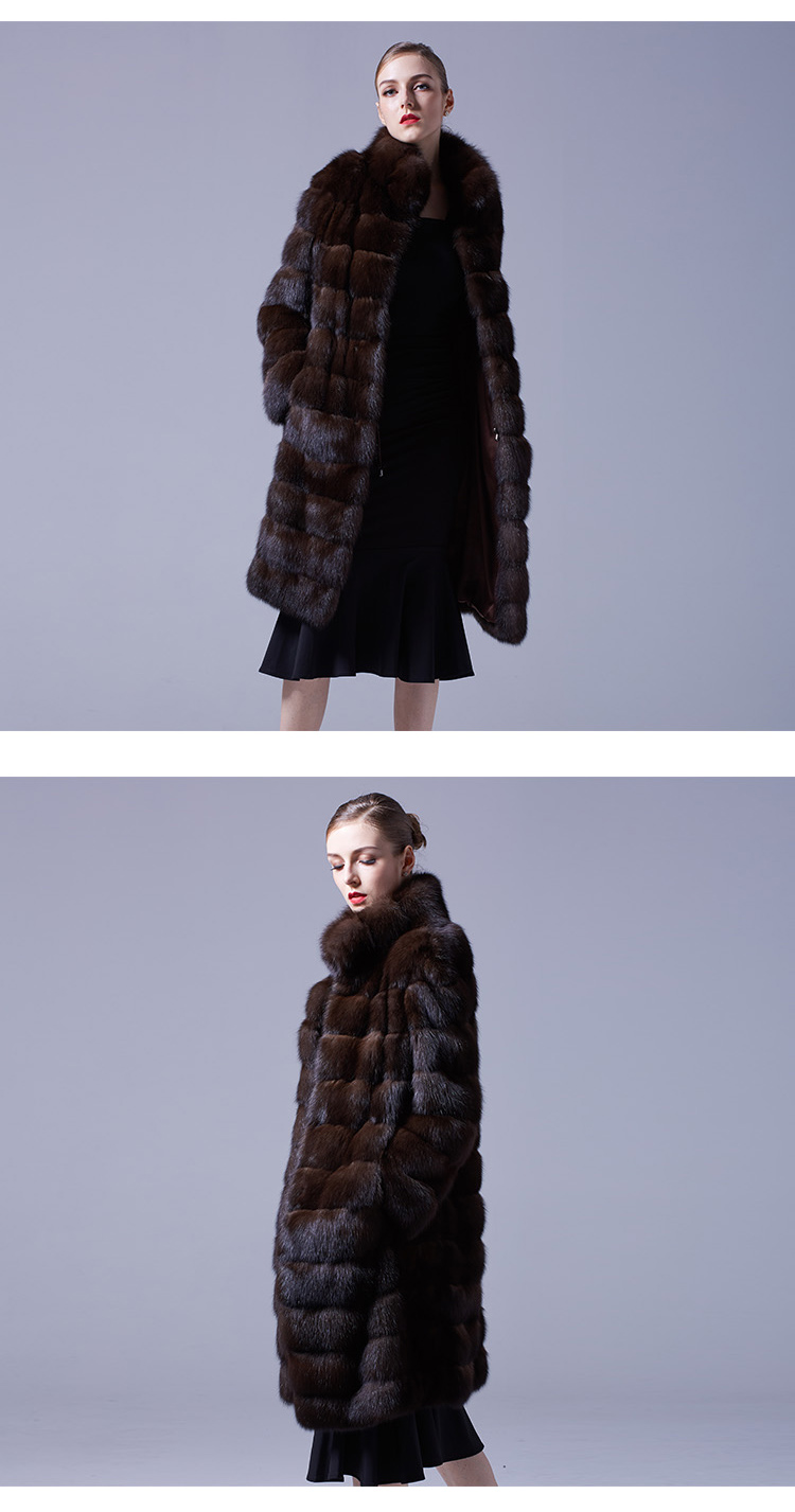 Sable Fur Long Coat 069 Details 4