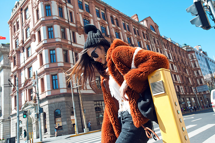 Merino Shearling Sheep Fur Coat 081 Details 7