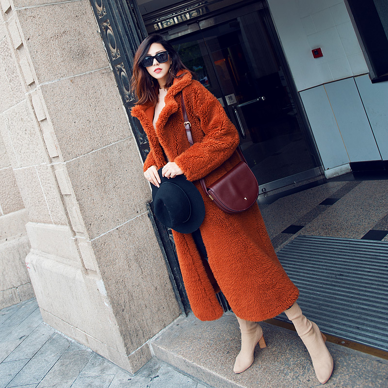 Merino Shearling Sheepskin Reversible Long Coat 083 Details 3