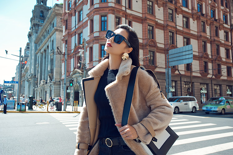 Merino Shearling Sheepskin Long Trench Coat 111 Details 4