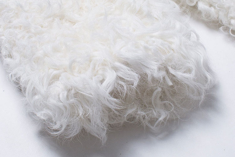 3-4 Length Sheep Fur Coat 688 Details 3