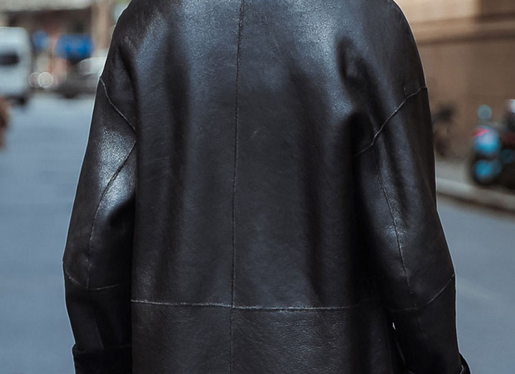 Shearling Sheepskin Coat 695 Details 4