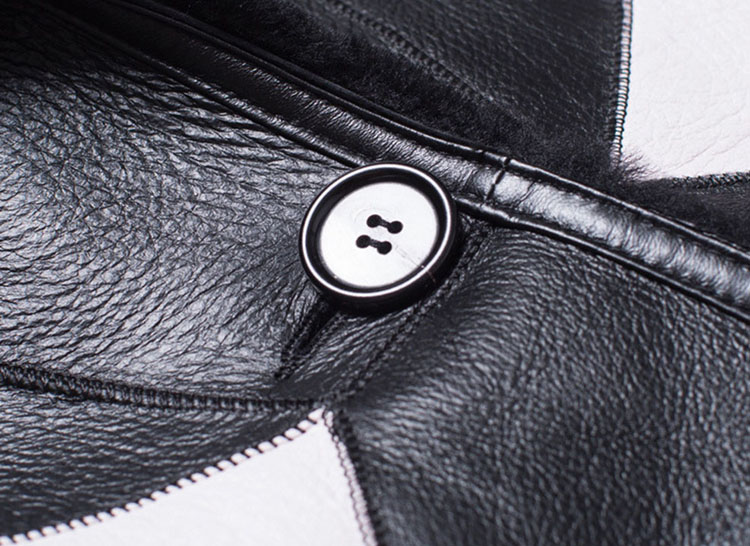 Shearling Sheepskin Coat 696 Details 2