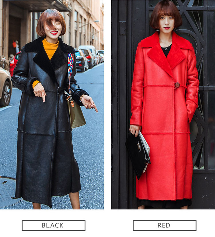 Full Length Shearling Sheepskin Coat 698 Details 0