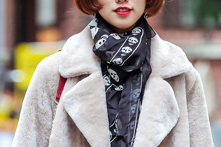 Full Length Shearling Lambwool Coat 700 Gray 1