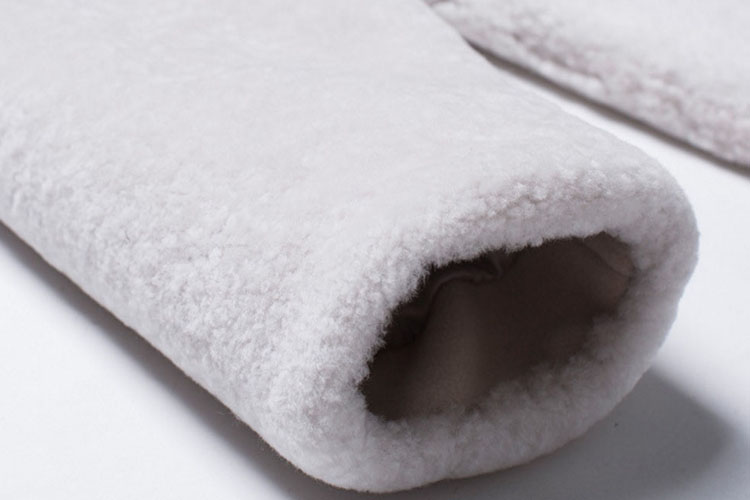 3-4 Length Shearling Lambwool Coat 701 Creamy White Details 4