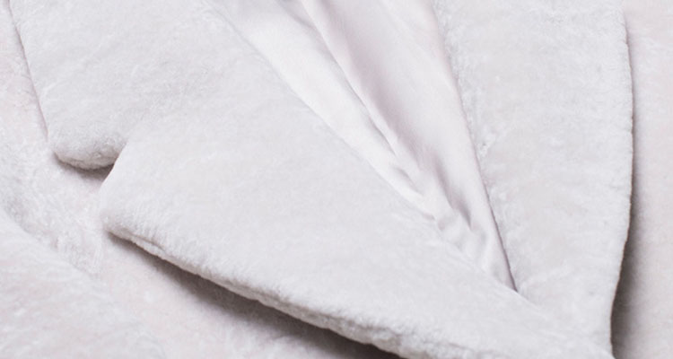 3-4 Length Shearling Lambwool Coat 701 Creamy White Details 1