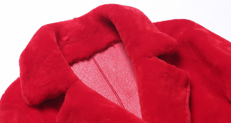 Full Length Shearling Lambwool Coat 706 Details 1