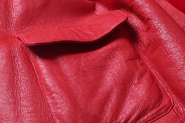 Full Length Shearling Lambwool Coat 706 Details 3